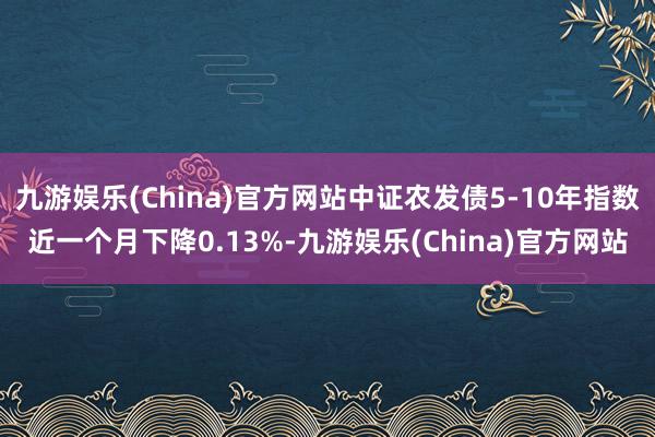 九游娱乐(China)官方网站中证农发债5-10年指数近一个月下降0.13%-九游娱乐(China)官方网站