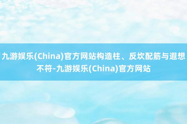 九游娱乐(China)官方网站构造柱、反坎配筋与遐想不符-九游娱乐(China)官方网站